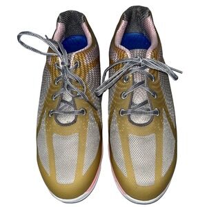 ⛳️Footjoy‎ FJ Women's emPower Spikeless Golf Shoes Size 9.5 Gray/Pink/Yellow EUC